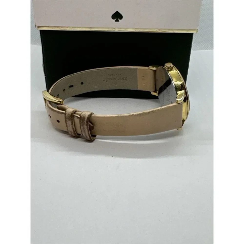 Kate Spade New York Metro 0073 Women's Beige Leather Analog Quartz Watch JNA157